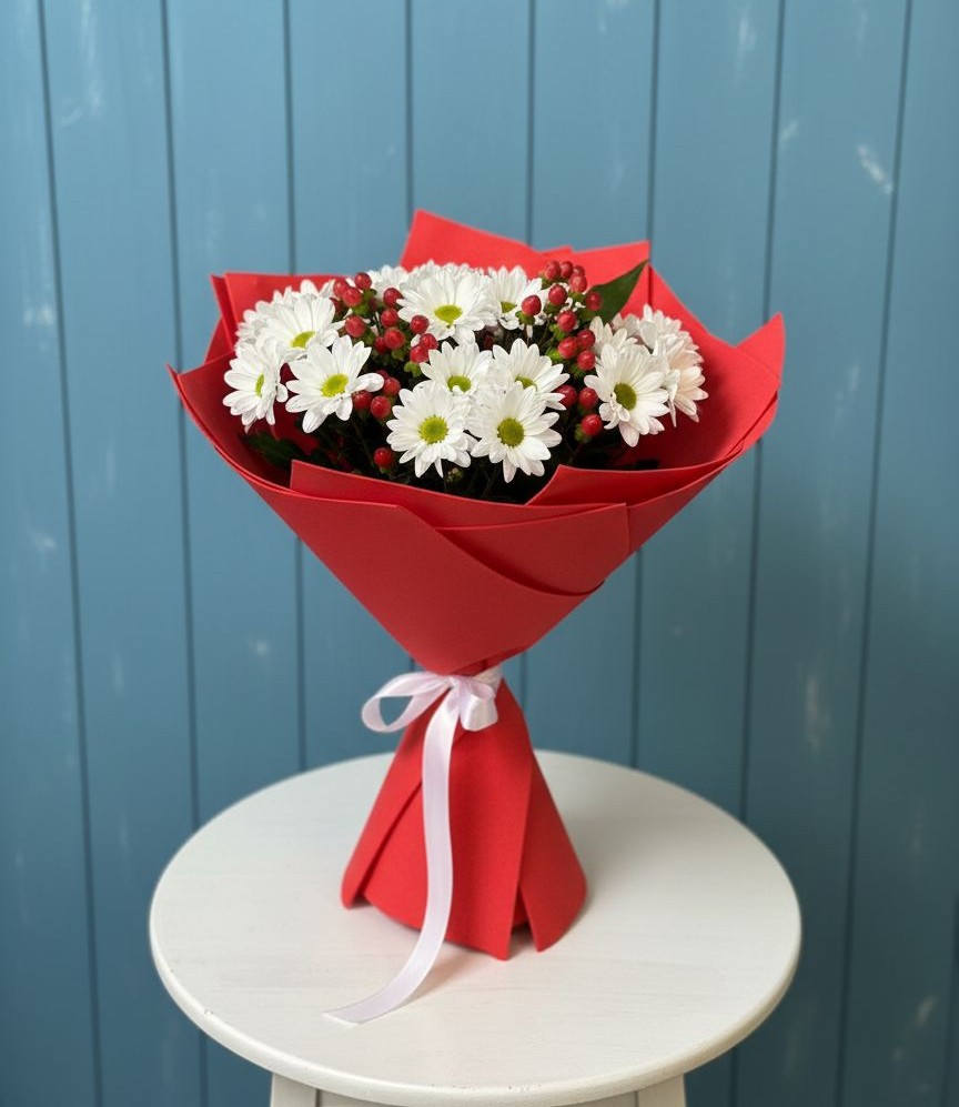 Букет цветов из: Хризантемы в Хелюле