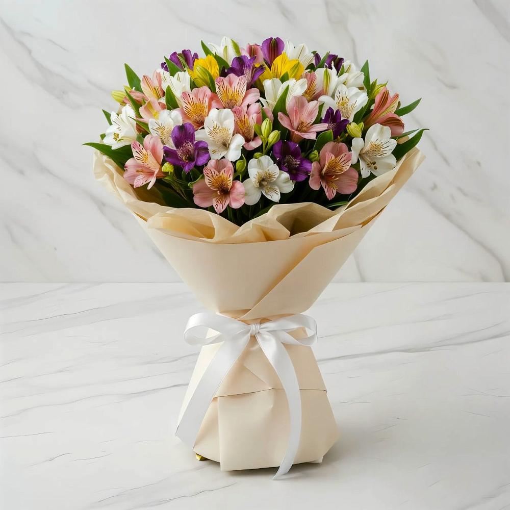 Букет цветов из: Альстромерии в Хелюле