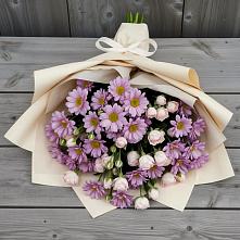 Букет цветов из:  Розы и Хризантемы в Хелюле