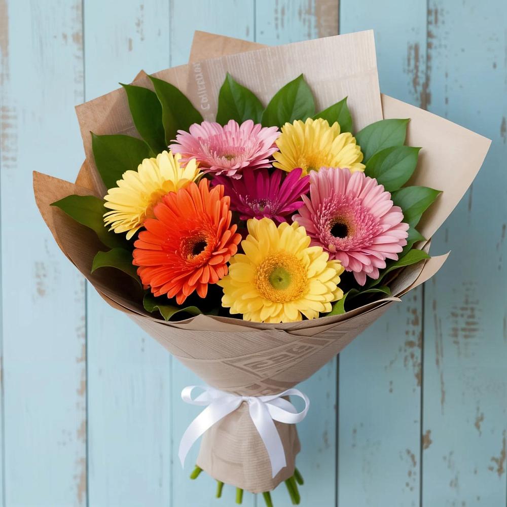 Букет цветов из: Герберы в Хелюле