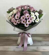 Букет цветов из:  Хризантемы и Розы в Хелюле