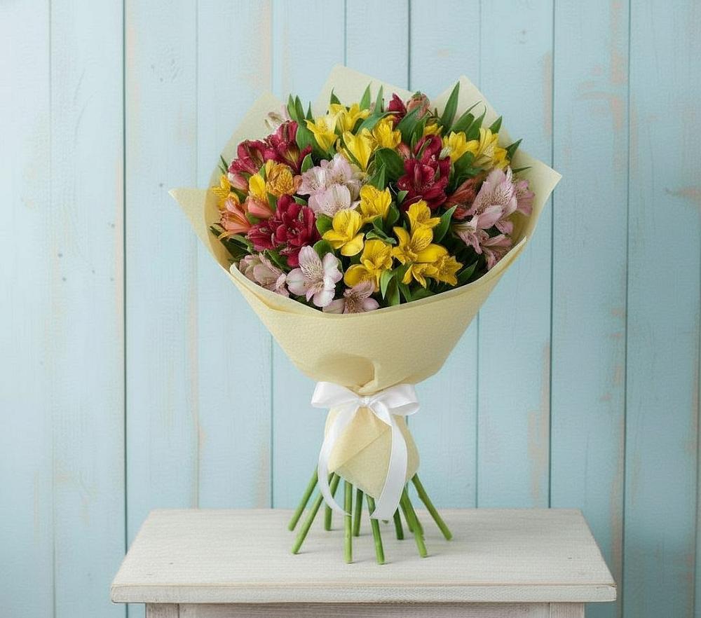 Букет цветов из: Альстромерии в Хелюле