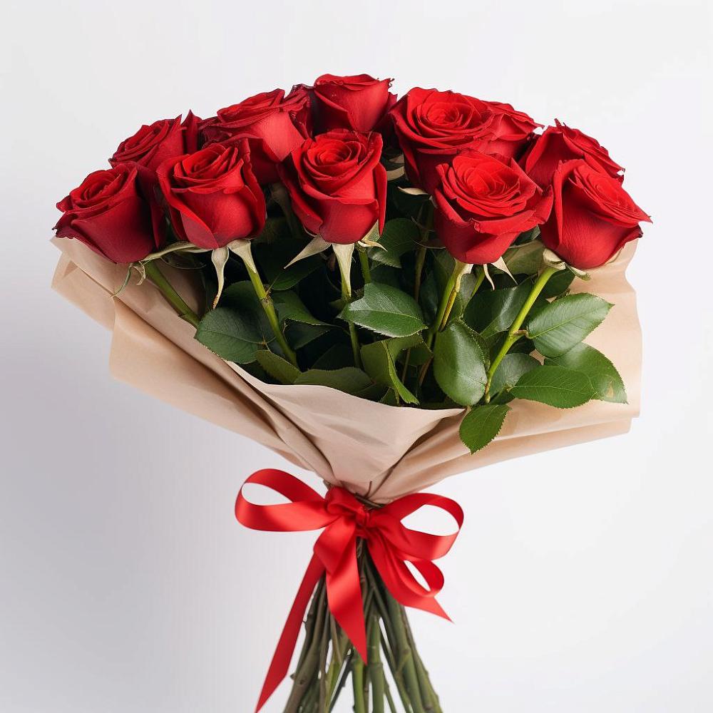 Букет 11 Красных роз Эдлесс Лав в Хелюле